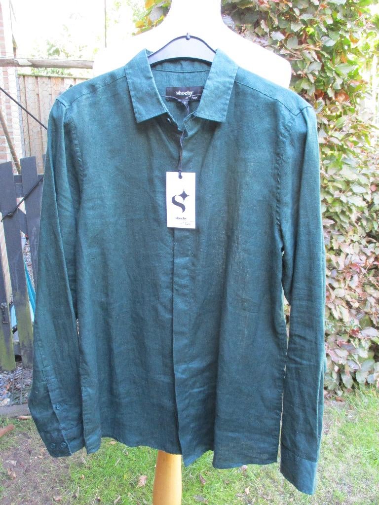 Shoeby, Fred van Leer, size S NIEUW!, Kleding | Heren, Overhemden, Verzenden, Halswijdte 38 (S) of kleiner, Groen, Shoeby, Fred van Leer