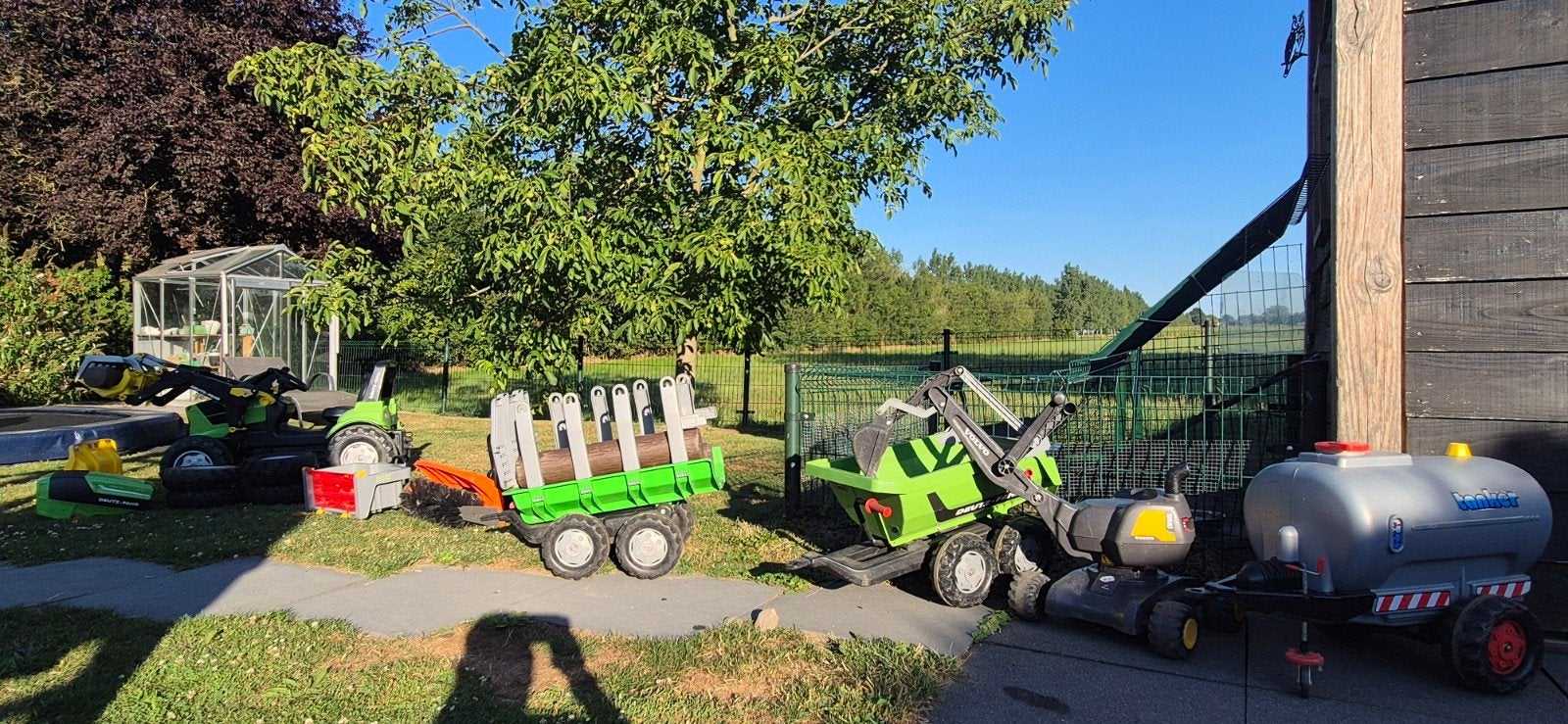 Rolly Toys Deutz Fahr traptrekker set, Ophalen