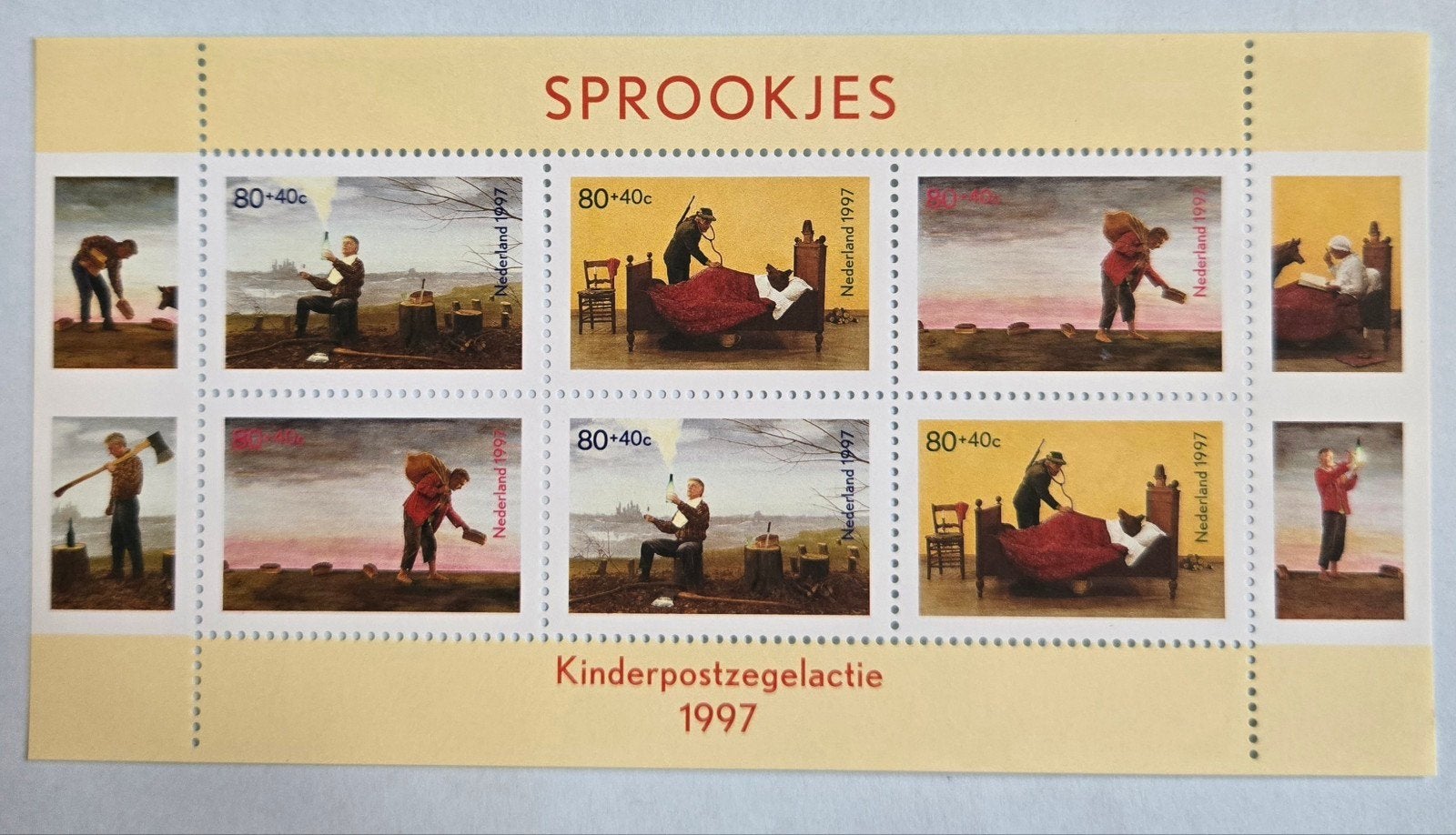 Kinderpostzegels 1997 Sprookjes - Postfris velletje, Ophalen of Verzenden, Na 1940, Postfris