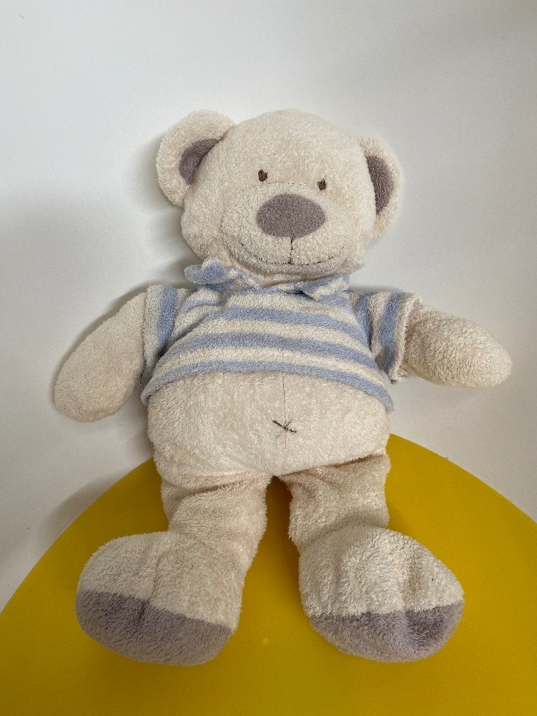 K4710 nicotoy beer met gestreept truitje, Kinderen en Baby's, Ophalen of Verzenden, Zo goed als nieuw, Beer