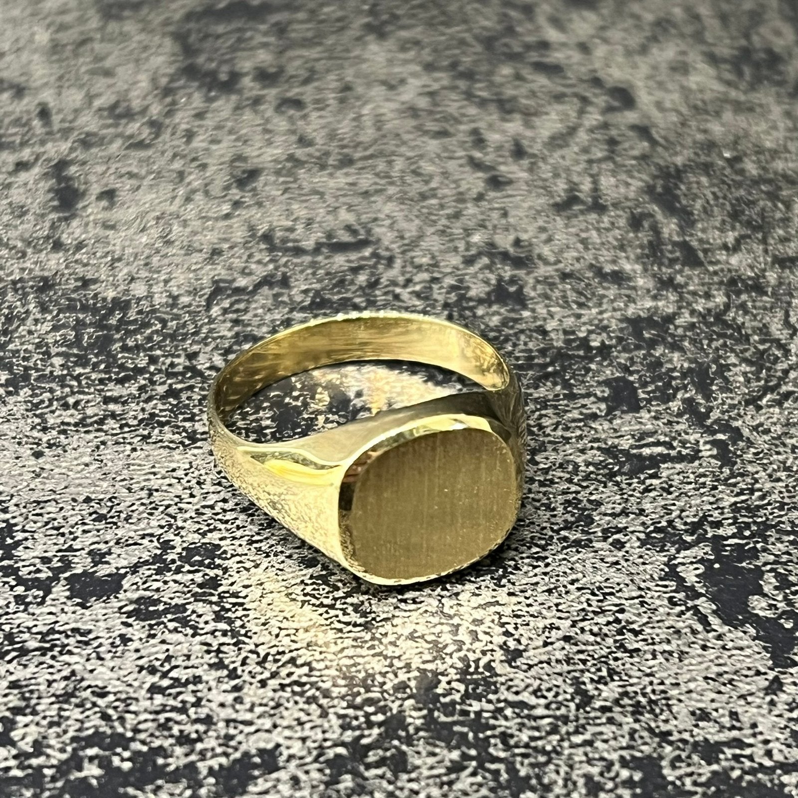 14k gouden zegelring heren ring, Ophalen of Verzenden, Zo goed als nieuw, Goud, Dame