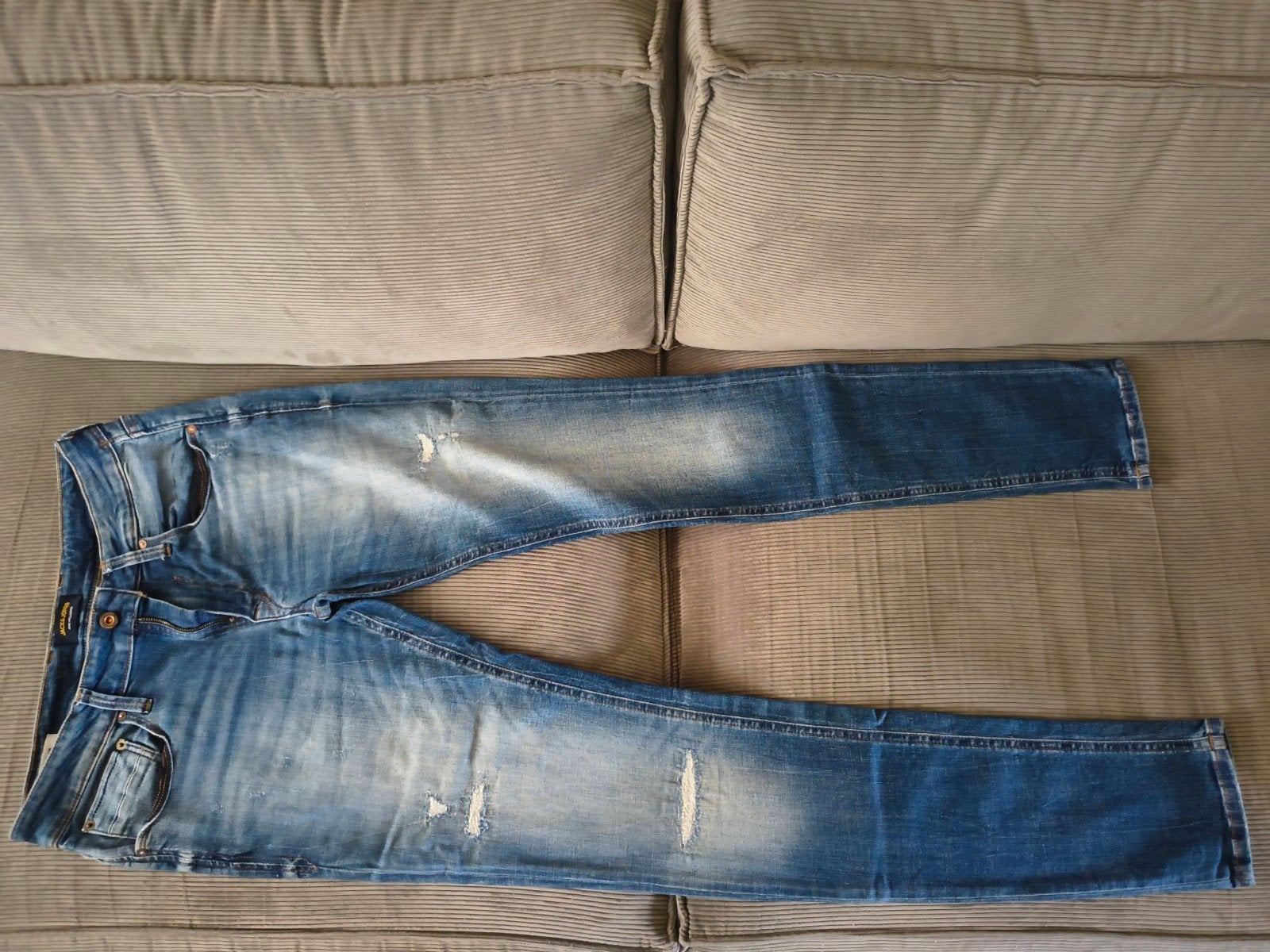 Jack & Jones Liam Skinny Jeans 32-36, Blauw, W32 (confectie 46) of kleiner, Ophalen of Verzenden, Gedragen