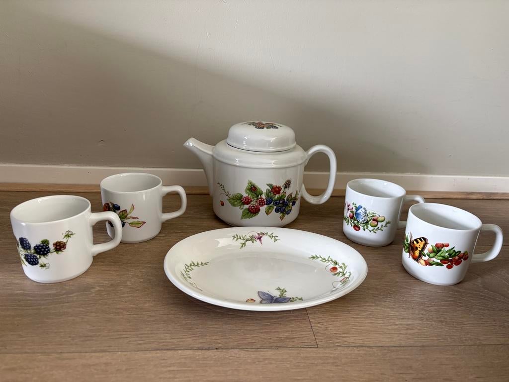 Marjolein Bastin theeservies - Libelle Wedgwood, Gebruikt, Keramiek, Overige typen, Ophalen of Verzenden