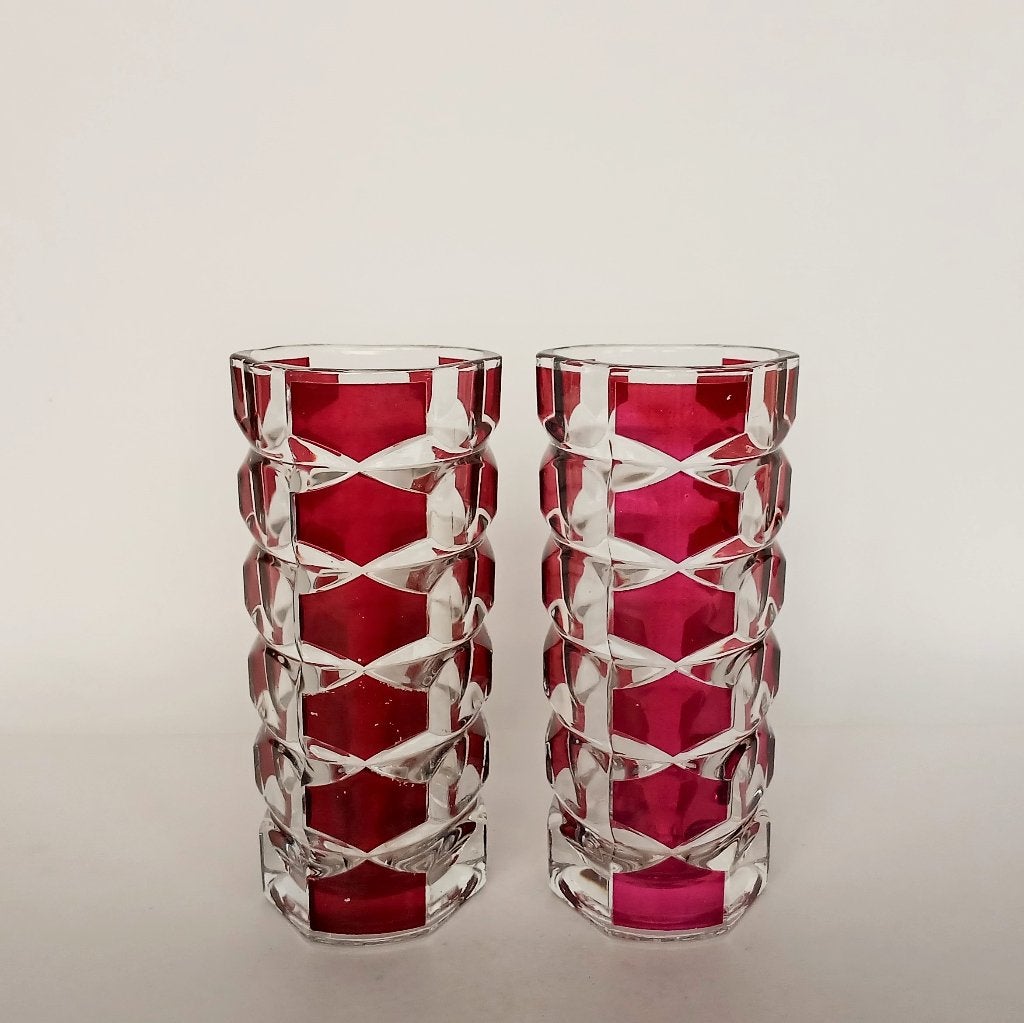 Vaas (2x) Luminarc France Vintage, Antiek en Kunst, Ophalen of Verzenden