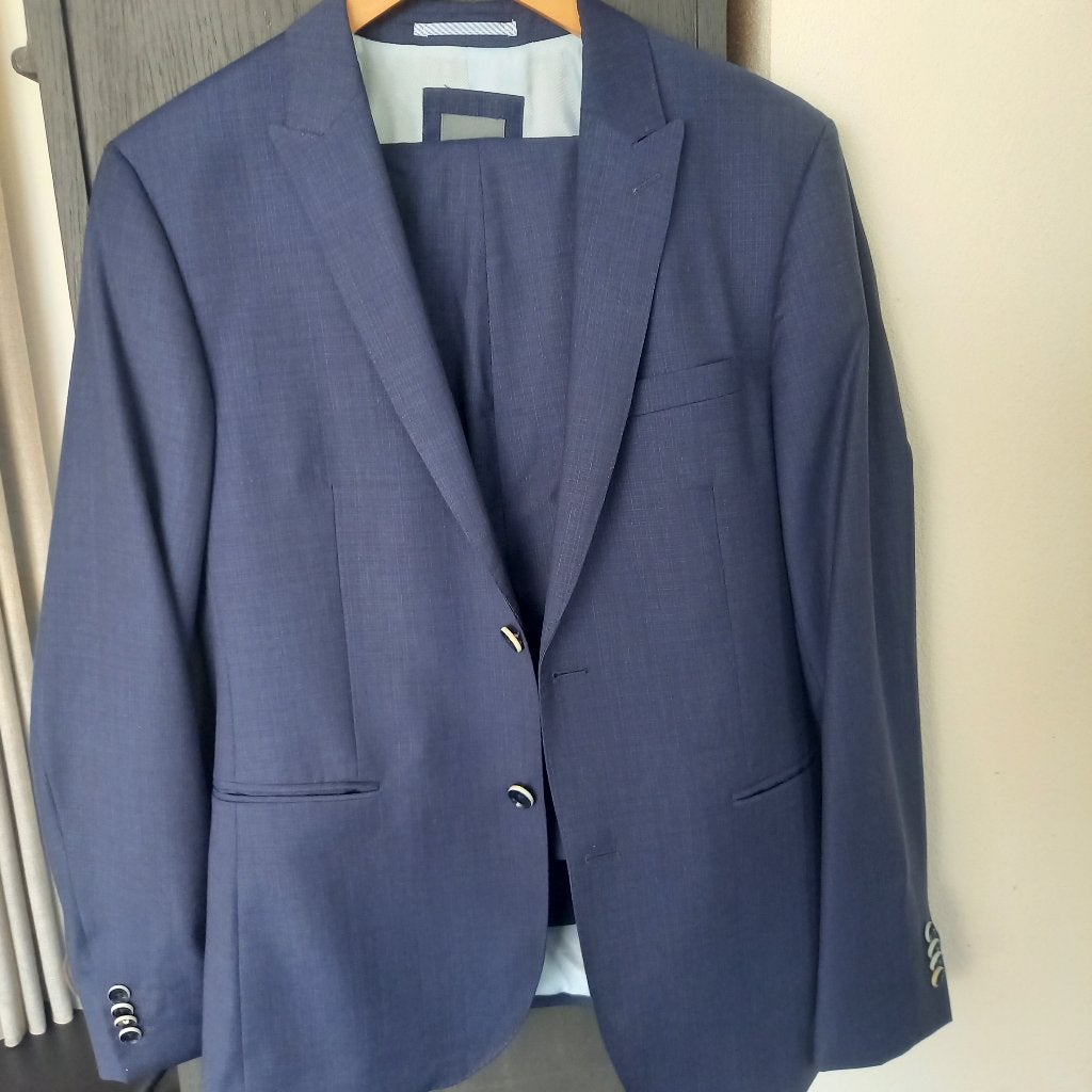Herenpak maat 50, Kleding | Heren, Ophalen, Zo goed als nieuw, Maat 48/50 (M), Blauw