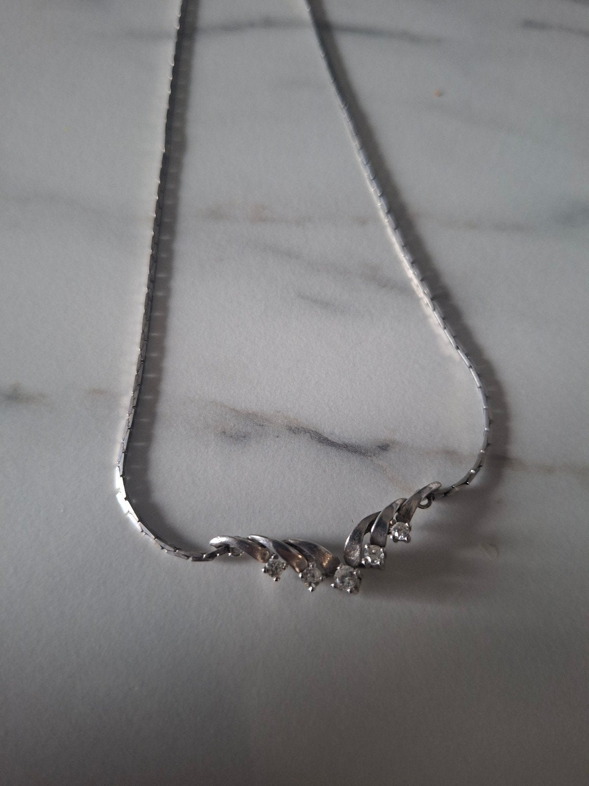 vintage ketting 835, Ophalen of Verzenden, Zo goed als nieuw, Zilver, Zilver