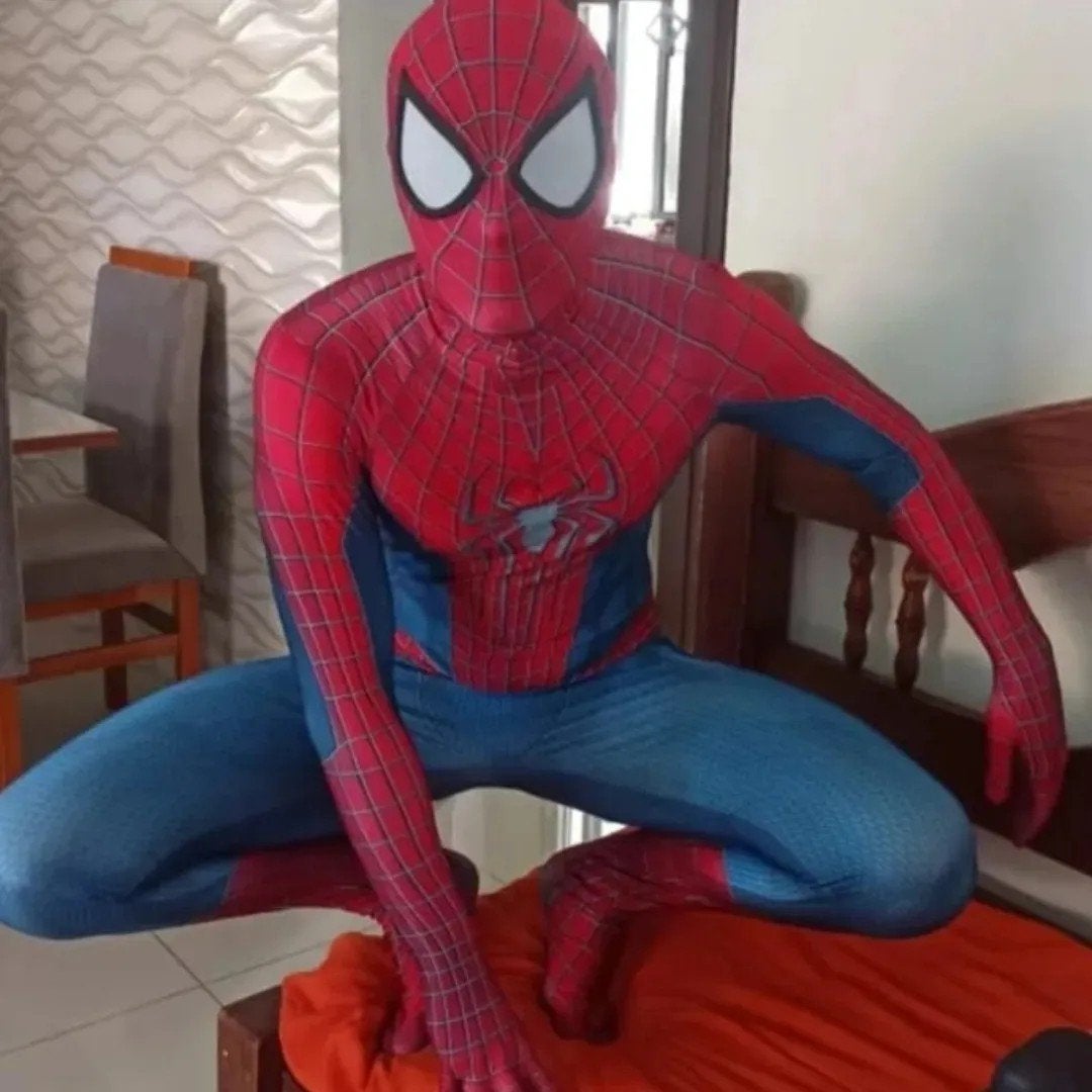 Mascotte pak van Spiderman te huur, Ophalen of Verzenden, Zo goed als nieuw, Handschoenen, Hoed of Pet