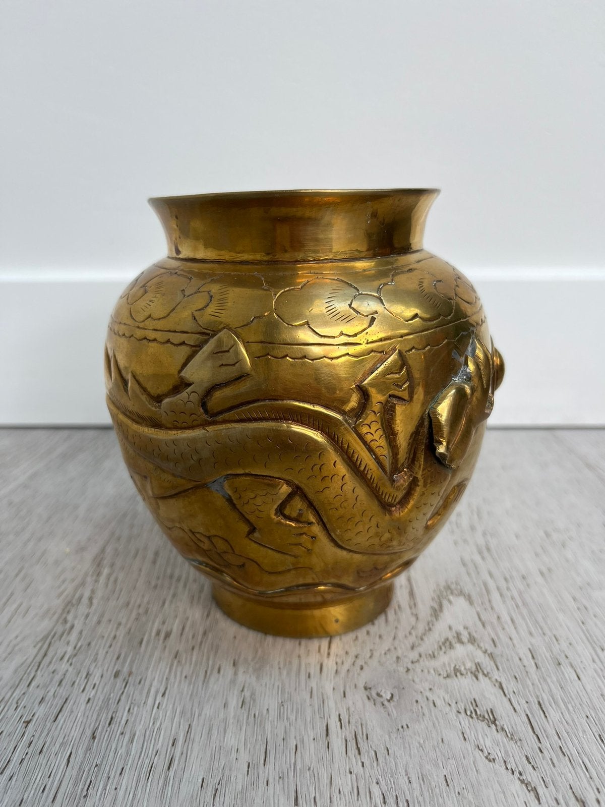 Chinese / aziatische messing pot vaas, Antiek en Kunst, Antiek | Vazen, Ophalen of Verzenden
