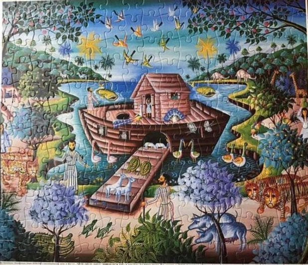 Vintage Unicef puzzel Noah’s Ark / Ark van Noach - ZGAN, Ophalen of Verzenden, Minder dan 500 stukjes, Zo goed als nieuw, Legpuzzel