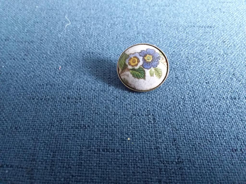 Broche handgeschilderd, Ophalen of Verzenden, Zo goed als nieuw, Overige materialen