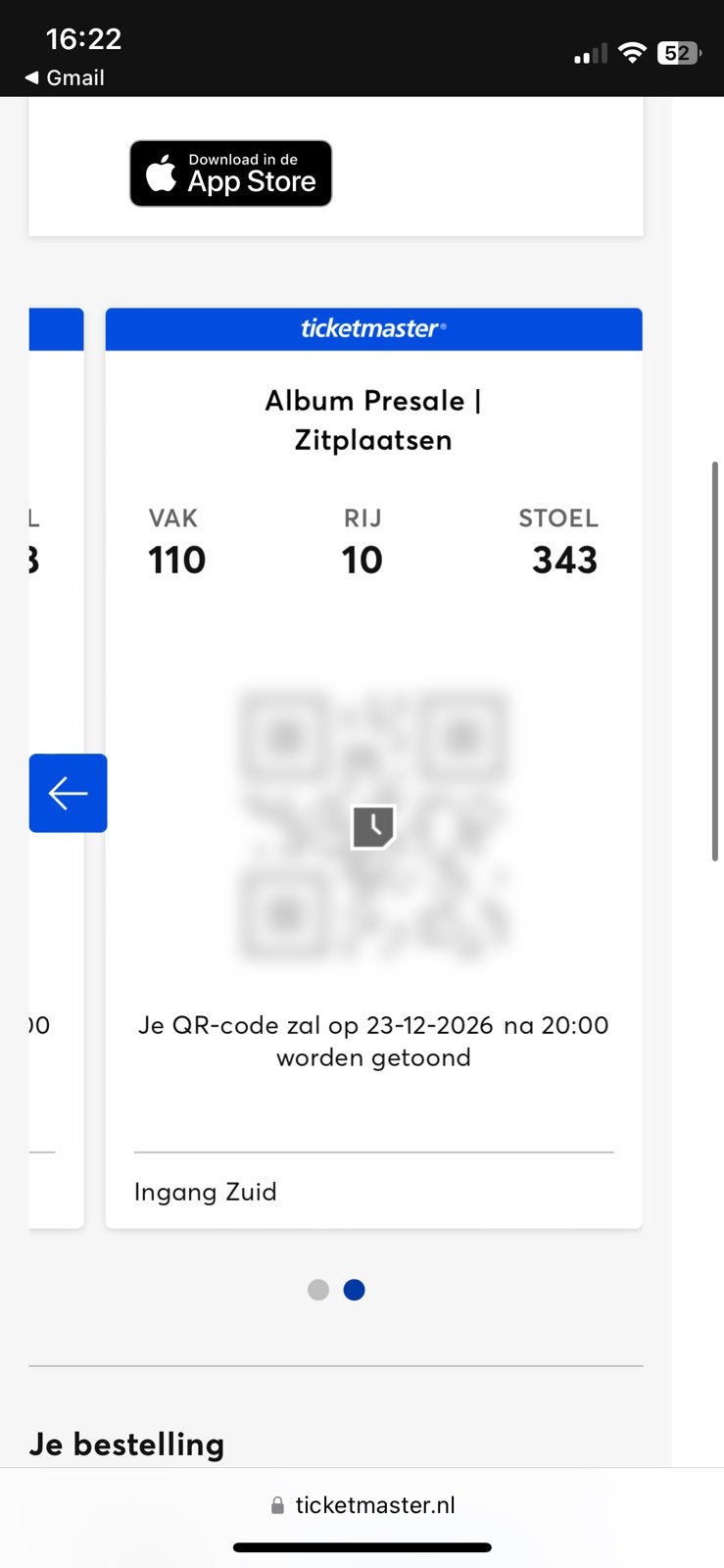 Olivia rodrigo ticket zitplek!!!, Tickets en Kaartjes, Kortingen en Cadeaubonnen, Eén persoon, Overige soorten
