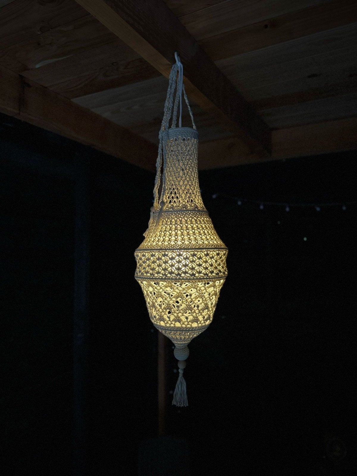 Handgemaakte Gehaakte Kroonluchter Lamp - Uniek Design, Ophalen, Nieuw, Textiel, Bohemian, Handgemaakt, Sfeervol