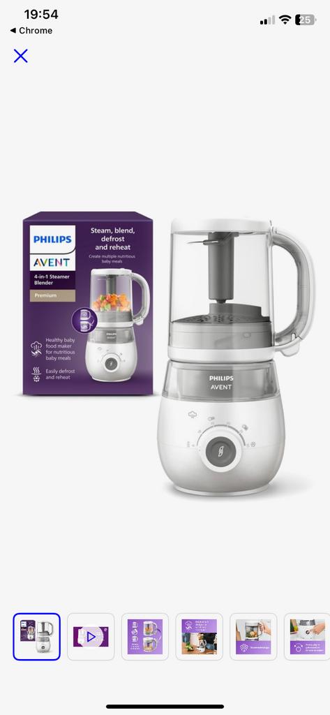 Philips Avent 4-in-1 Baby Stomer & Blender, Ophalen, Zo goed als nieuw, Overige typen