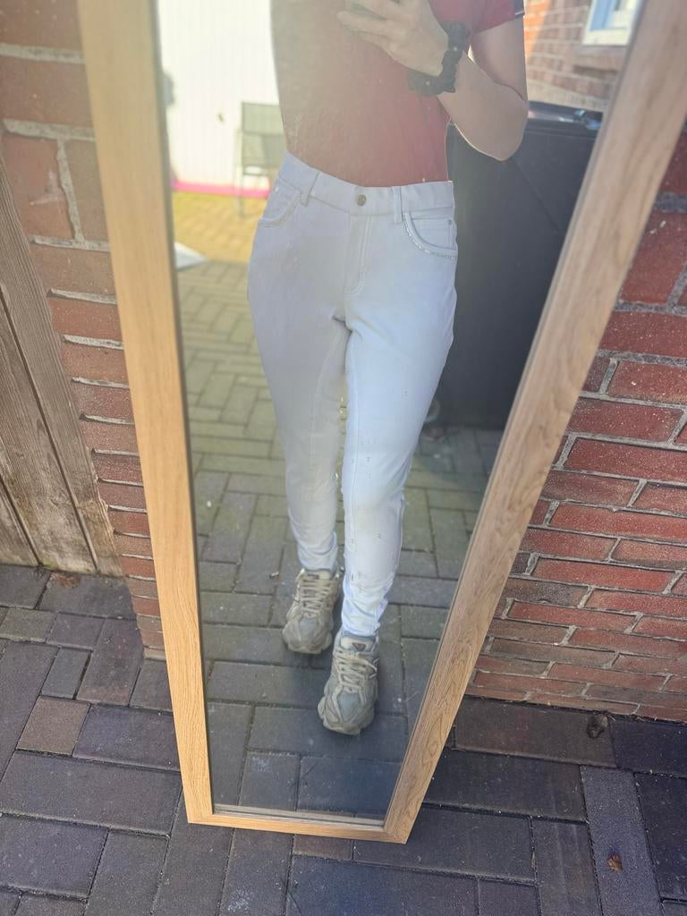 witte Wedstrijdbroek, Ophalen of Verzenden, Zo goed als nieuw, Dressuur, Bovenkleding