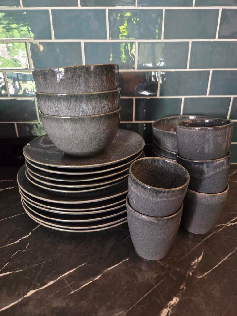 Hema servies set - blauw/groen, Ophalen