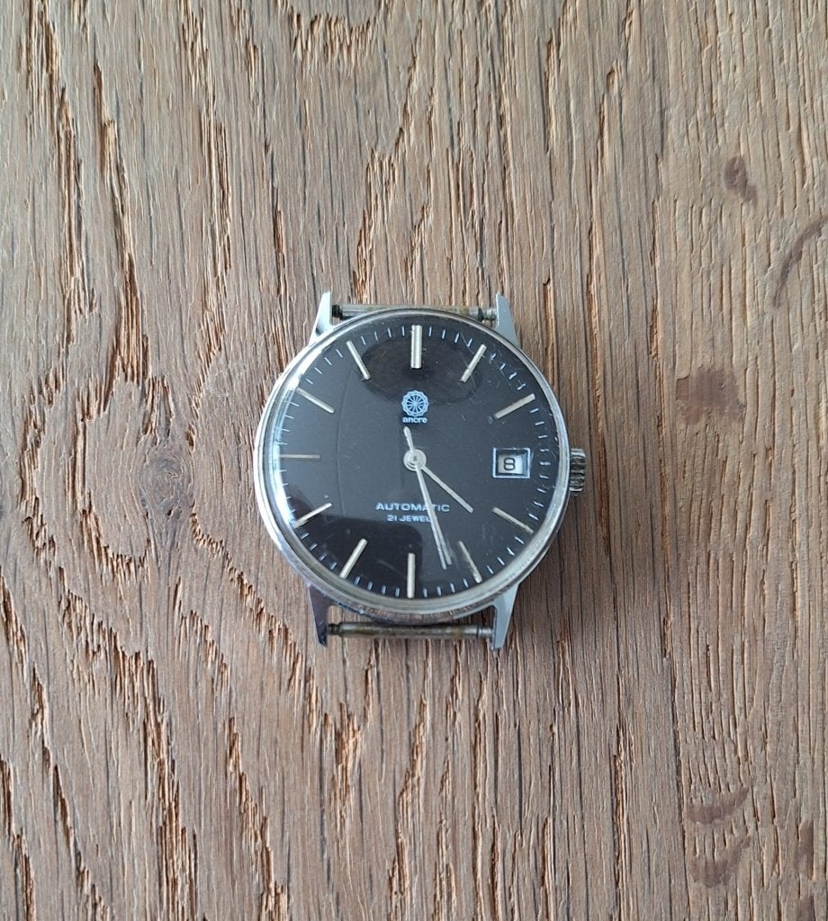 * Horloge retro Ancre Swiss Automatic 21 jewels, Overige merken, Gebruikt, Staal, Overige materialen
