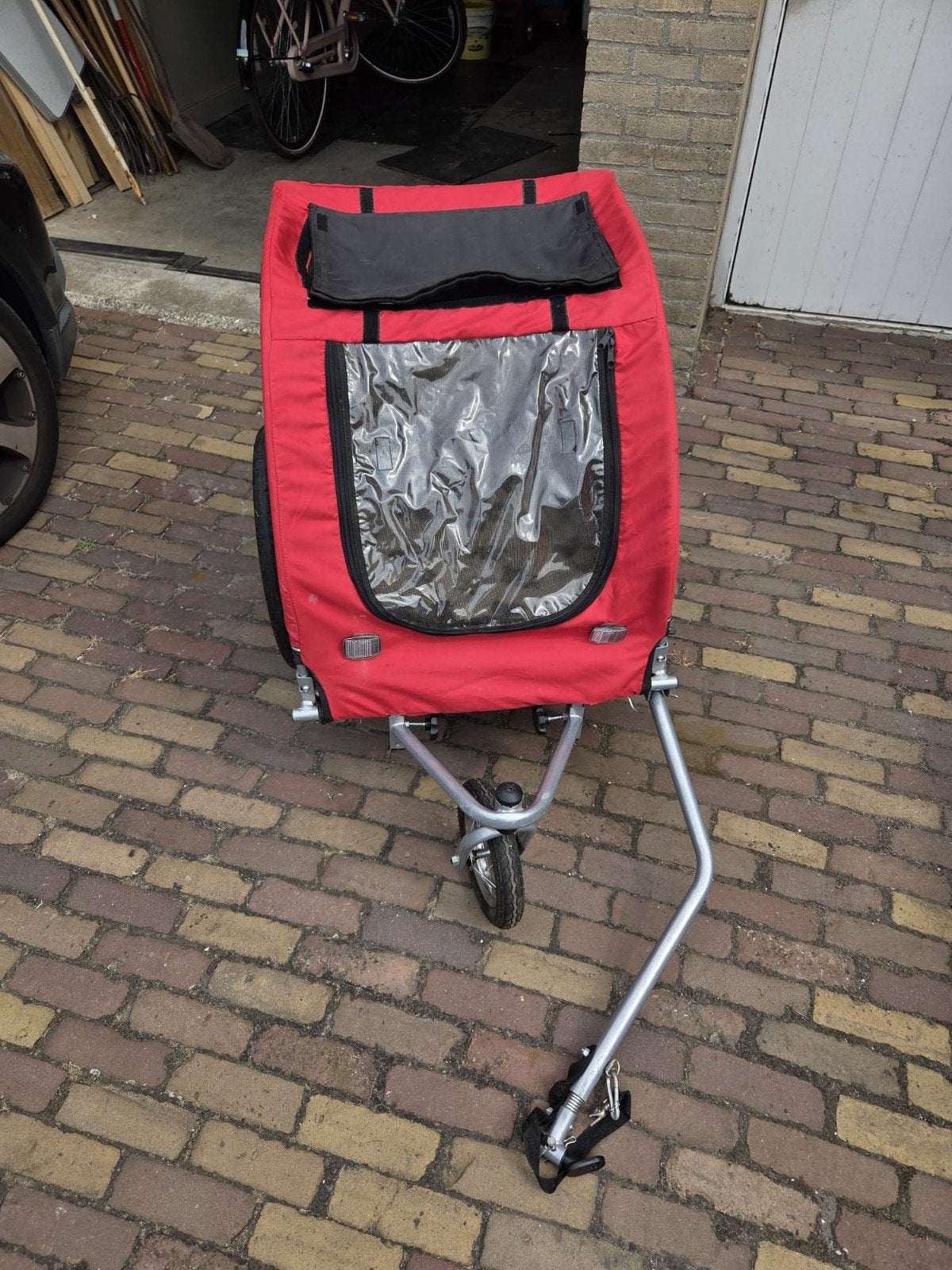 Hondenfietskar rood - comfortabel en veilig voor uw hond, Gebruikt, Onbekend, 20 tot 40 kg, Ophalen of Verzenden