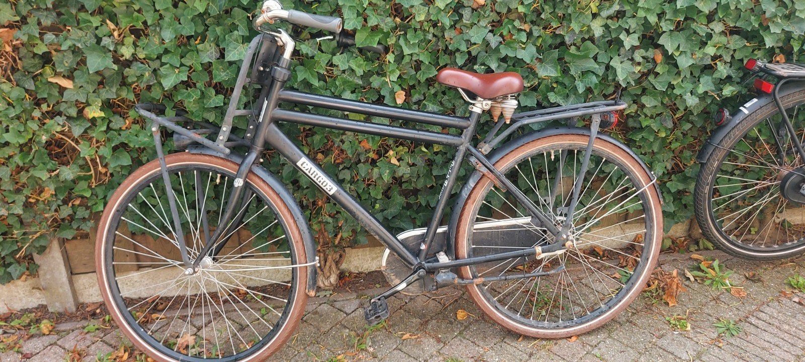 Cargo fiets - Zwart - Gebruikt, Fietsen en Brommers, Terugtraprem, Gebruikt, 53 tot 57 cm, Ophalen