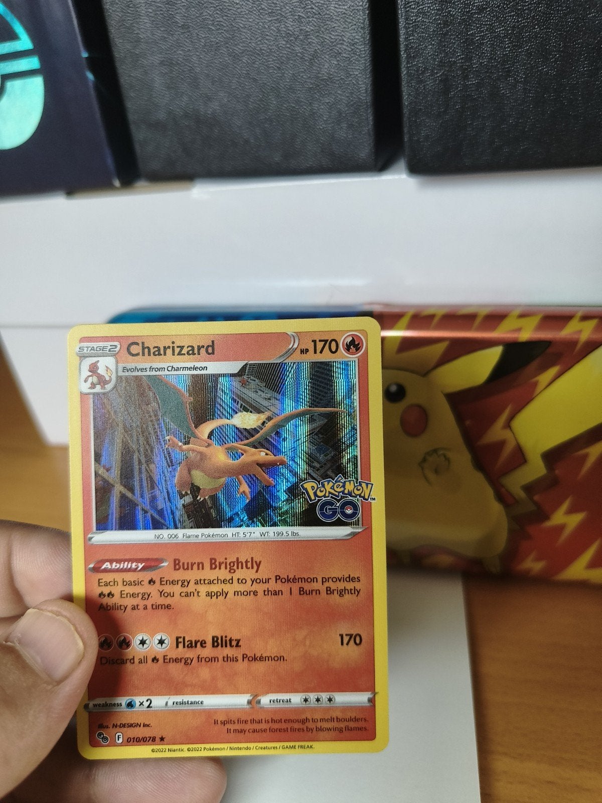 Pokémon GO Charizard 010/078 Holo Rare Kaart, Hobby en Vrije tijd, Verzamelkaartspellen | Pokémon, Ophalen of Verzenden, Zo goed als nieuw