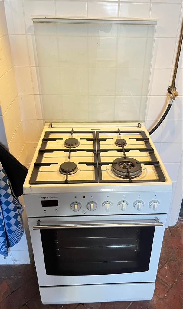 Pelgrim Perfection Gasfornuis - Goed Onderhouden, Witgoed en Apparatuur, Fornuizen, Ophalen, Gebruikt, 4 kookzones, Gas