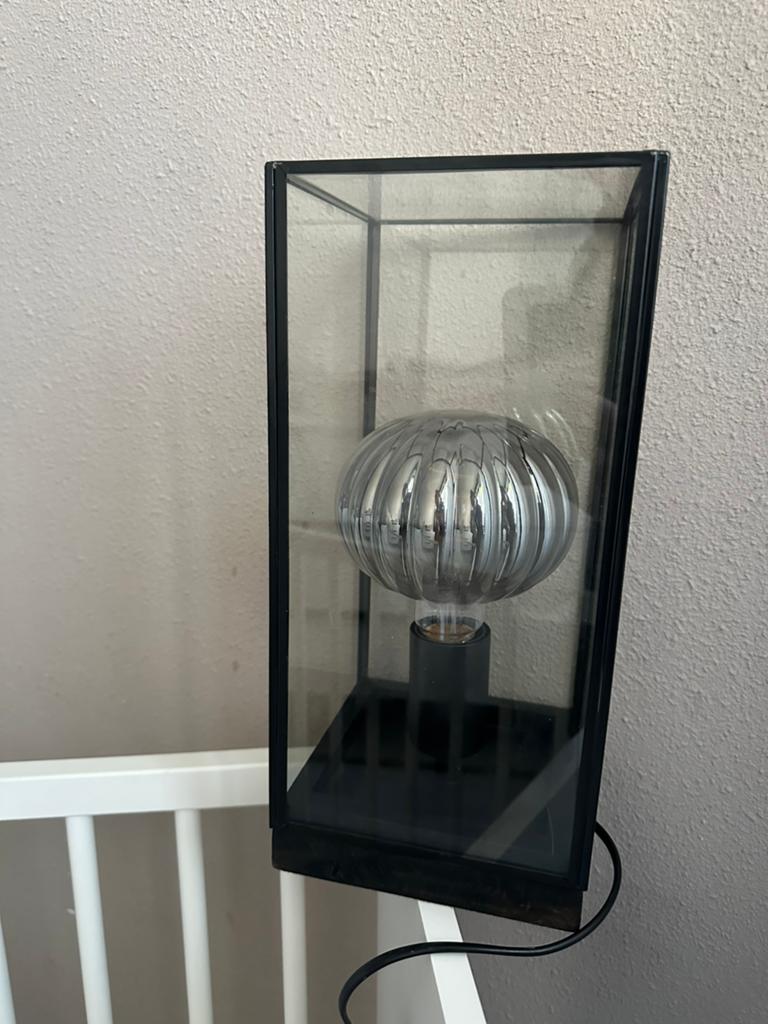 Glazen industriele lamp incl calex bol e27, Ophalen, Zo goed als nieuw, Minder dan 50 cm