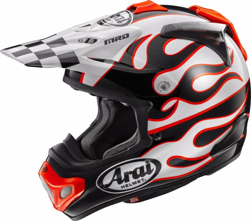 ARAI MX-V EVO FLAME WHITE NIEUW - Maat M aanbieding, Motoren, M, Arai, Offroadhelm, Kinderen