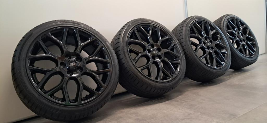 18 inch zwarte Ford Y spaak velgen 5x108, Ophalen, 18 inch, Banden en Velgen, Zomerbanden