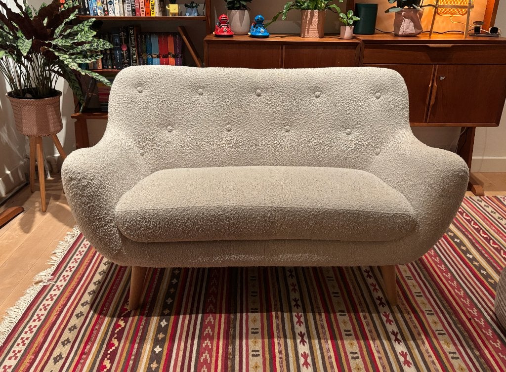 Sofa Company 2-zits Herman teddy wit, Ophalen, Tweepersoons, 75 tot 100 cm, Zo goed als nieuw