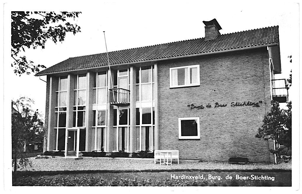 804487	Hardinxveld	1958 Burg de Boer Stichting Wederopbouw, Verzamelen, Ansichtkaarten | Nederland, Ophalen of Verzenden, 1940 tot 1960
