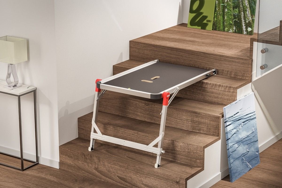 Hailo TP1 Trappenplatform - Veilig werken op trappen, Doe-het-zelf en Verbouw, Ladders en Trappen, Ophalen, Trap, Zo goed als nieuw