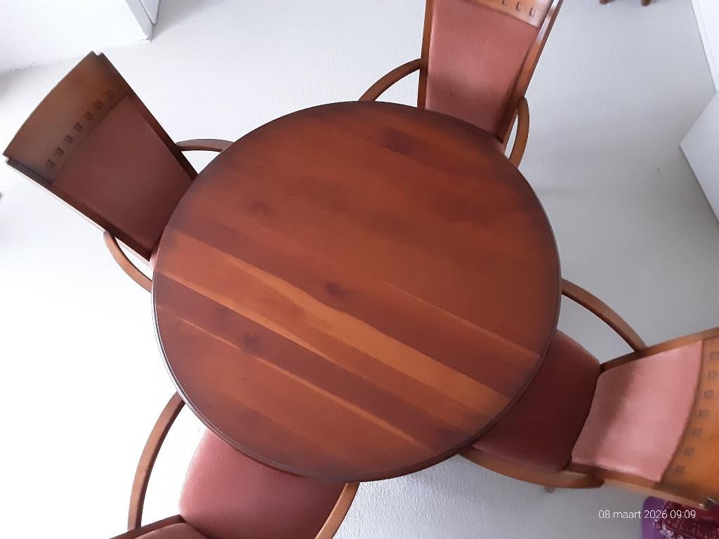 MOET WEG Ronde tafel met 4 stoelen, Ophalen, Gebruikt, Klassiek, Rond