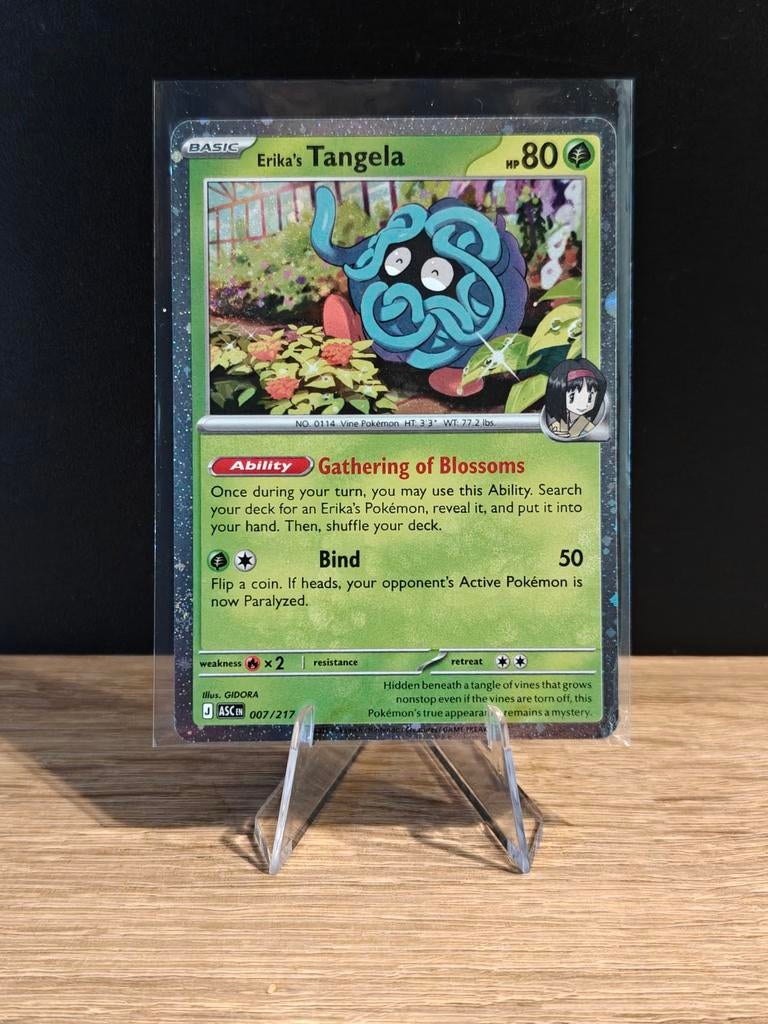 Erika's Tangela 007/217 Galaxy Holo, Ophalen of Verzenden, Nieuw, Losse kaart, Foil