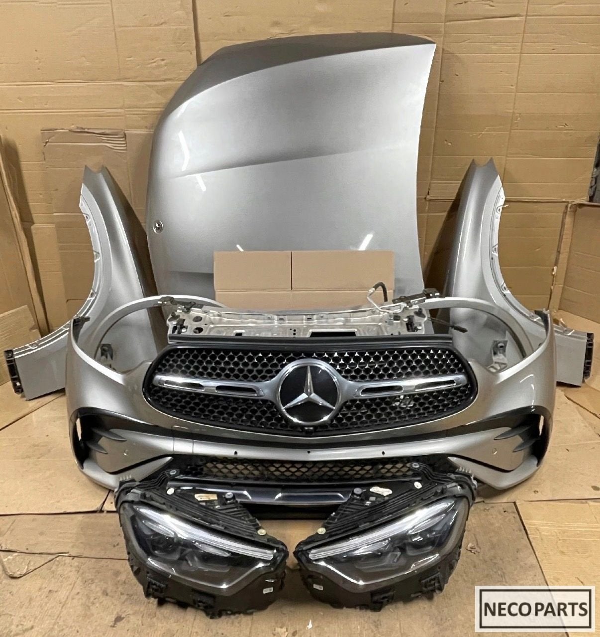 MERCEDES GLC W254 X254 300E VOORKOP BUMPER MOTORKAP, Gebruikt, -, Ophalen of Verzenden, Bumper
