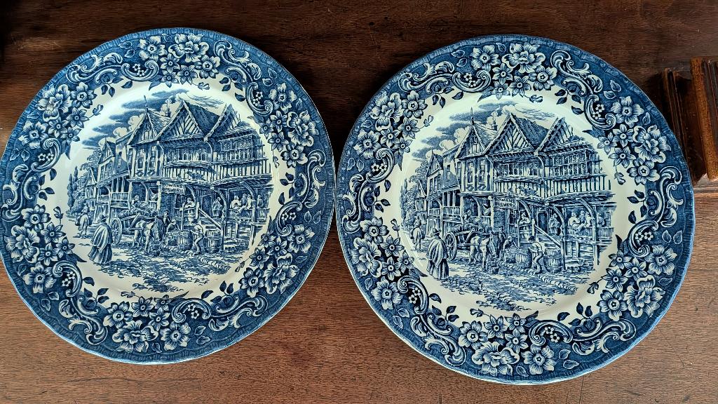 Engelse handgeschilderde sierborden 17th sentury, Antiek en Kunst, Ophalen of Verzenden