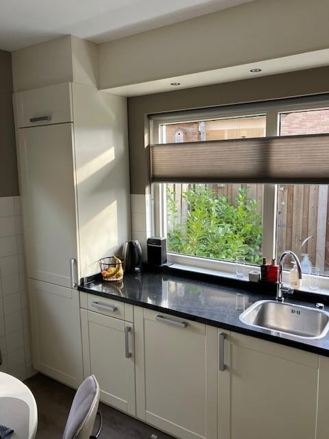 Mooie hoekkeuken met granieten blad, Huis en Inrichting, Keuken | Complete keukens, Ophalen, Gebruikt, Hoekkeuken, Graniet of Steen
