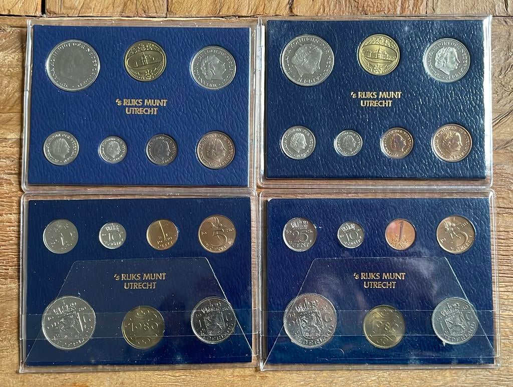 Guldensetjes Juliana 1980, Postzegels en Munten, Munten | Nederland, Ophalen of Verzenden, Koningin Juliana, Overige waardes, Setje