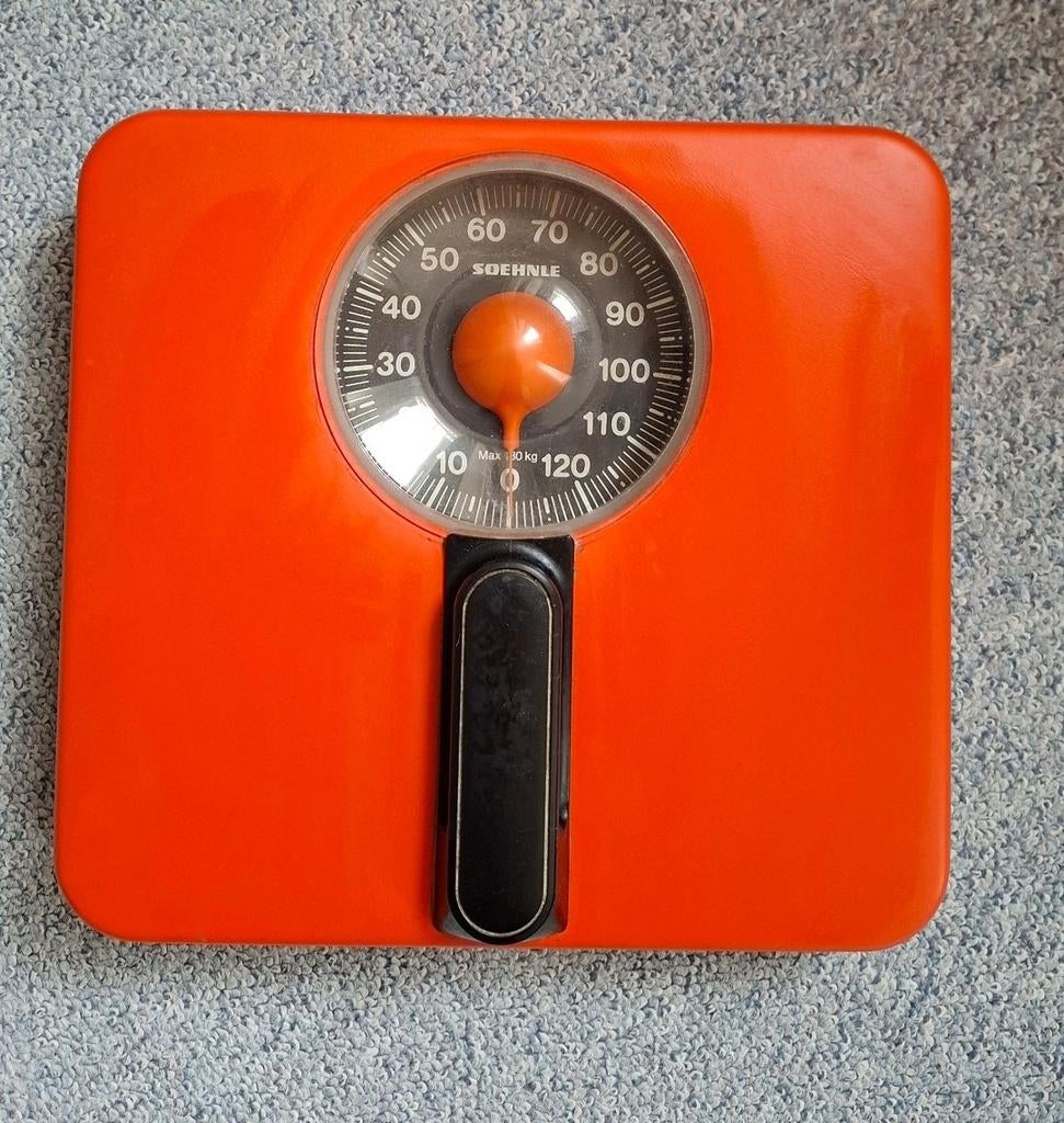 Retro jaren 60 60 analoge personenweegschaal Soehnle, Ophalen of Verzenden, Gebruikt, Personenweegschaal, 100 kg of meer