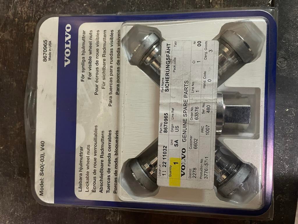Volvo Wielmoerslotset - Nieuw in Verpakking, Auto diversen, Overige Auto diversen, Ophalen of Verzenden
