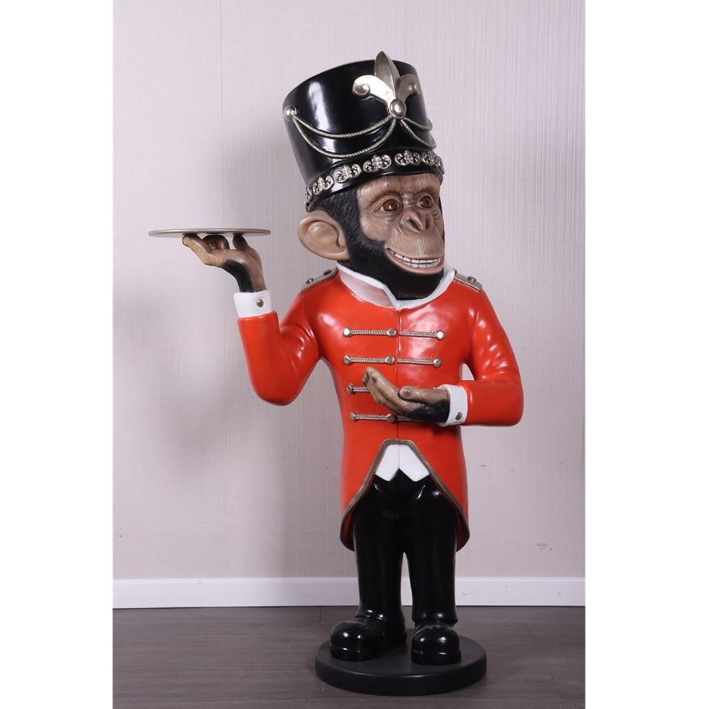 Bell boy chimpanzee – Butler Hoogte 152 cm, Verzamelen, Beelden en Beeldjes, Nieuw, Ophalen