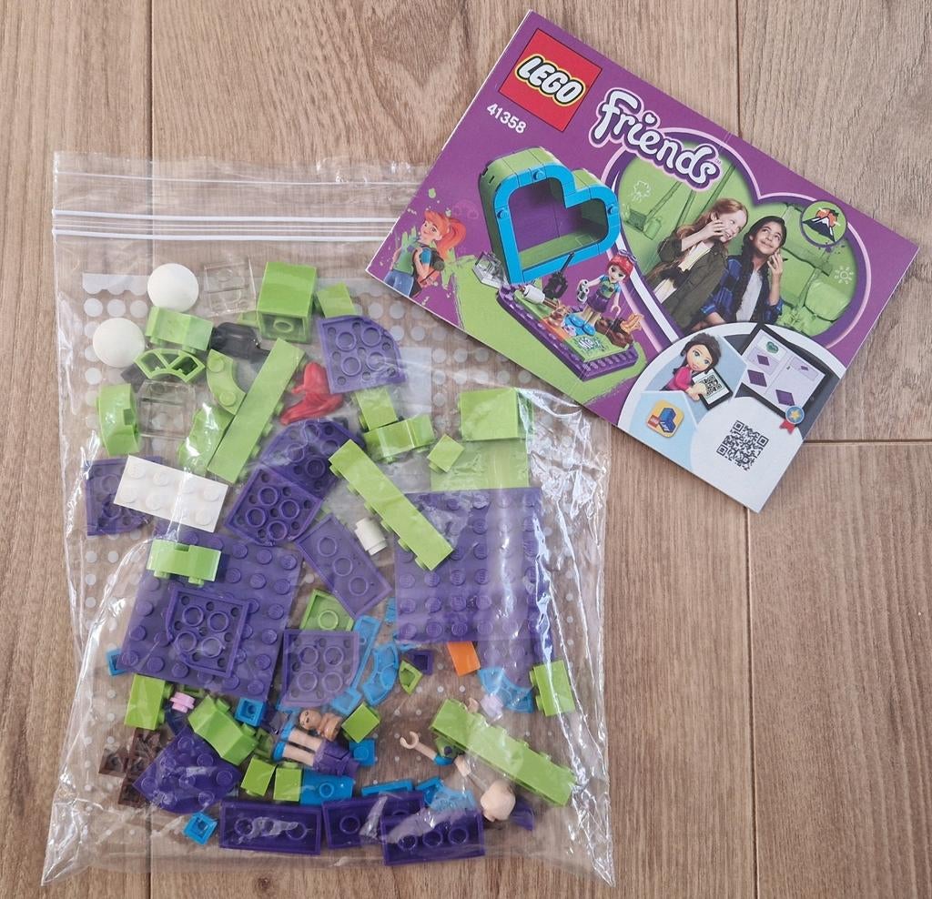Lego Friends 41358 Mia's hartvormige doos - Compleet, Ophalen of Verzenden, Zo goed als nieuw, Complete set, Lego