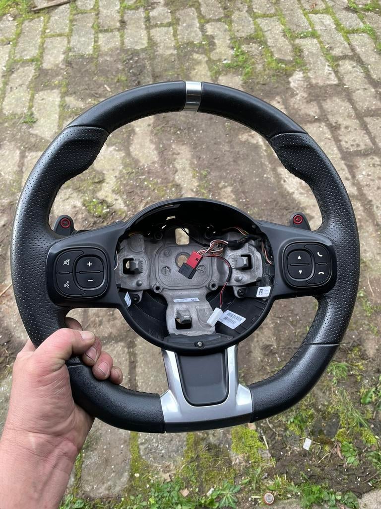 Fiat 500 Abarth stuur met flippers oud en nieuw model Carbon, Ophalen of Verzenden, Gebruikt, Fiat