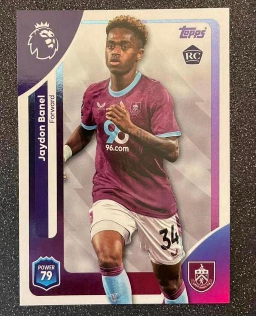 Topps Premier League 25/26 ROOKIE CARD JAYDON BANEL BURNLEY, Ophalen of Verzenden, Zo goed als nieuw, Plaatje