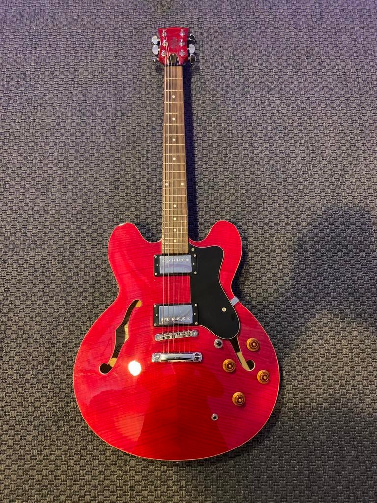 Hudson ES-335 Dot Semi-Hollow, Muziek en Instrumenten, Snaarinstrumenten | Gitaren | Elektrisch, Ophalen, Zo goed als nieuw, Hollow body