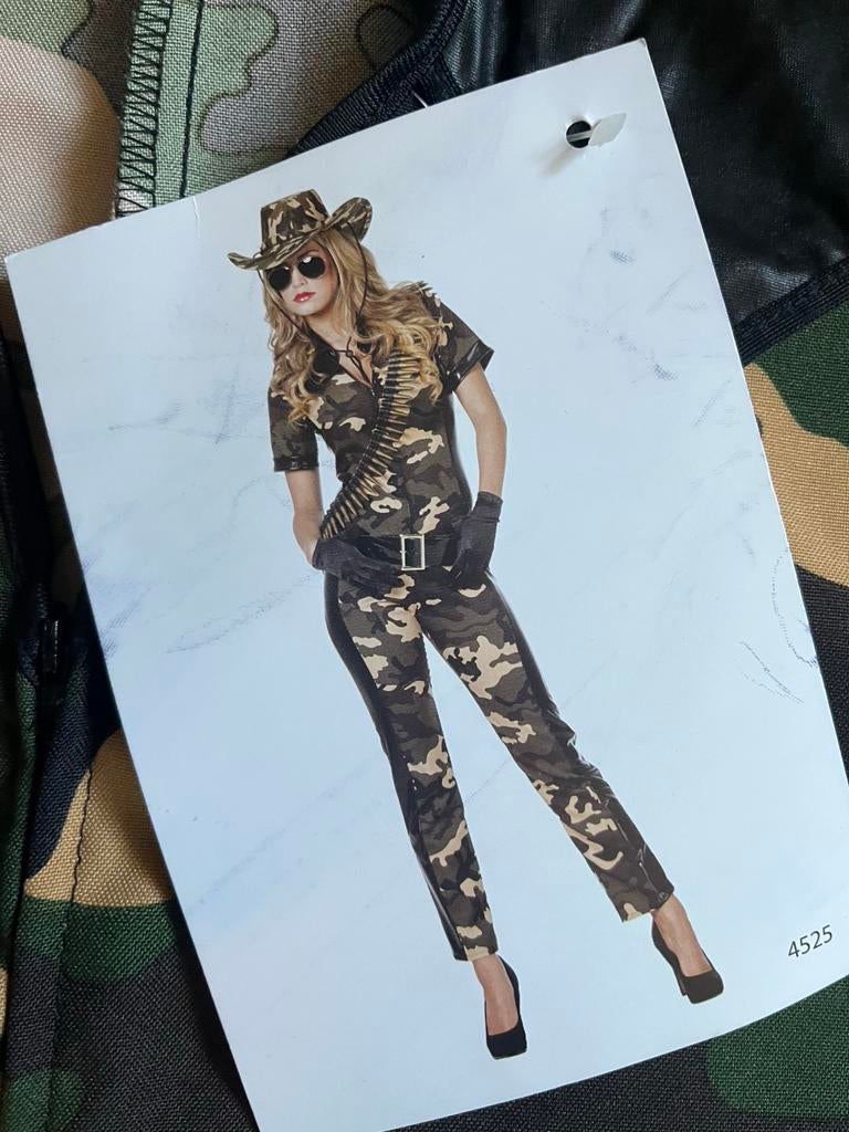 Carnaval leger/camouflage jumpsuit mt. 34/36 (Xs/S) NIEUW, Kleding | Dames, Carnaval, Nieuw, Ophalen of Verzenden, Kleding