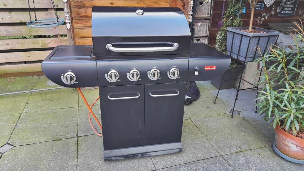 Barbecook Gasbarbecue met 4 Branders + Zijbrander, Ophalen, Gebruikt, Barbecook