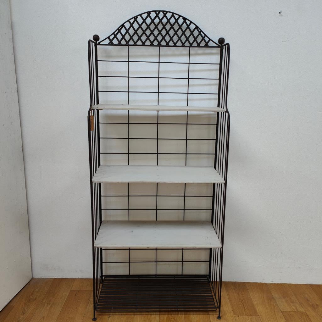 Vintage Brocante ijzeren wandrek etagère plantenrek rek 01, Huis en Inrichting, Woonaccessoires | Wanddecoraties, Gebruikt, Ophalen of Verzenden