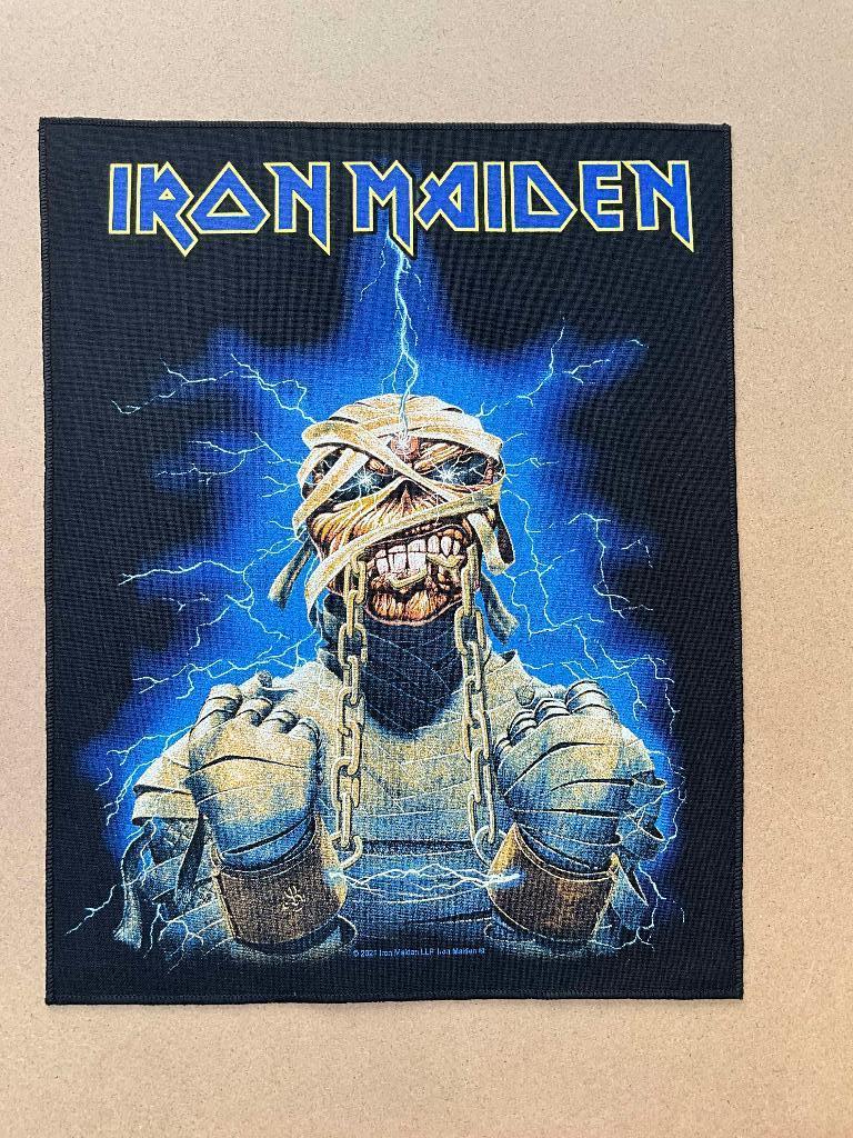 Grote backpatch van iron maiden  powerslave eddie, Nieuw, Ophalen of Verzenden, Emmen, Grote backpatch van iron maiden  powerslave eddie  ca 27 x 36 cm  nieuw