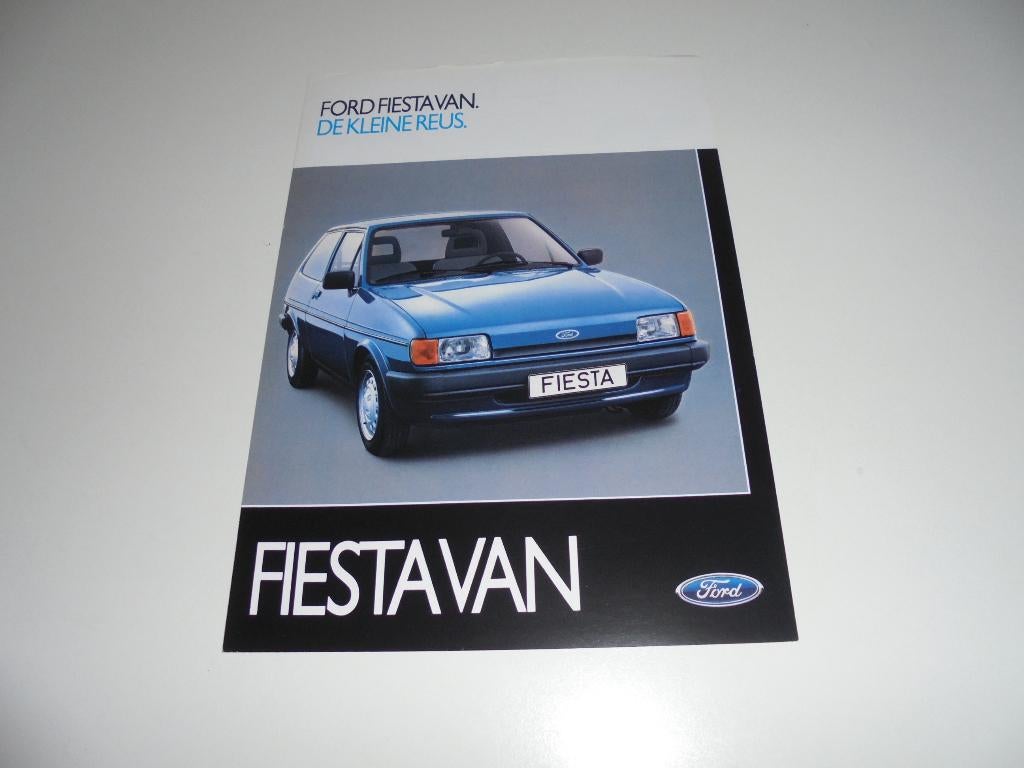 leaflet Ford Fiesta Van  1984, Ophalen of Verzenden, Zo goed als nieuw, Ford