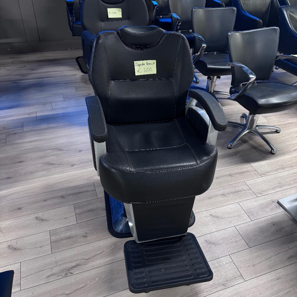 barbierstoel zwart herenstoel pompstoel scheren barber 1 stu, Ophalen, Leer, Zwart, Barbierstoel