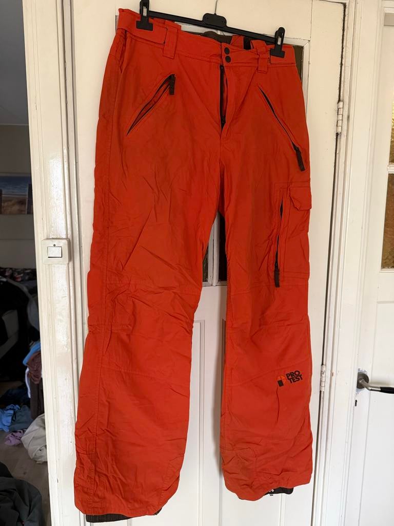 Protest Oranje Skibroek / Snowboardbroek - Gebruikt, Kleding | Heren, Wintersportkleding, Ophalen of Verzenden, Gedragen, Maat 56/58 (XL)